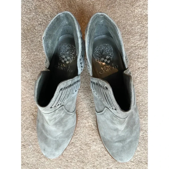 Vince Camuto Pevista Gray Booties Size 6.5 - Picture 7 of 9